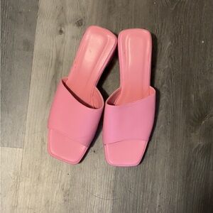 Elegant Pink Women's Slide Heels